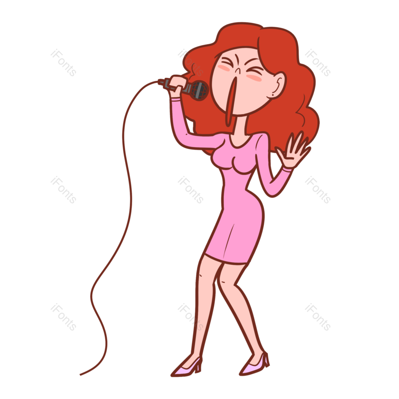 卡通图片,唱歌元素,PNG,免抠素材